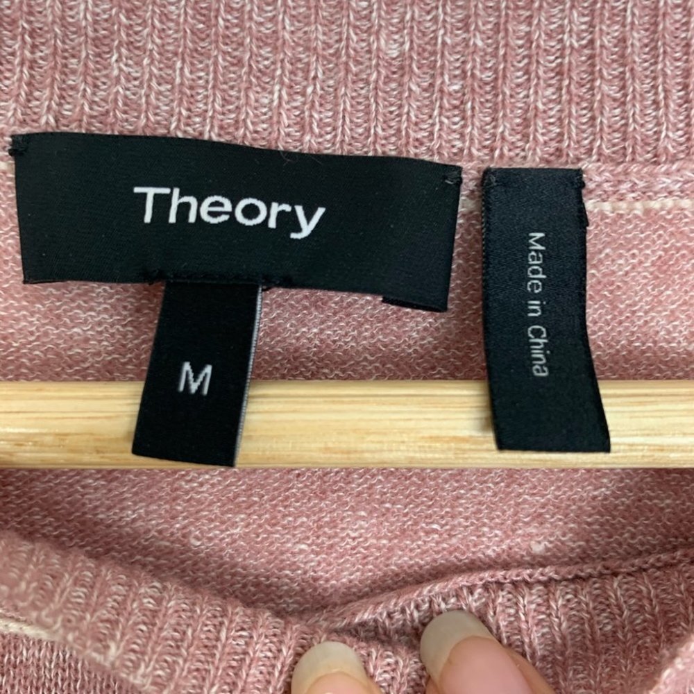 Theory Pink Wool & Cashmere Sweater Size M - Picture 4 of 6